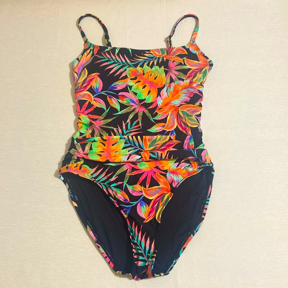 LA BLANCA Women's Standard Lingerie One Piece Swimsuit w Tommy Control Size 6